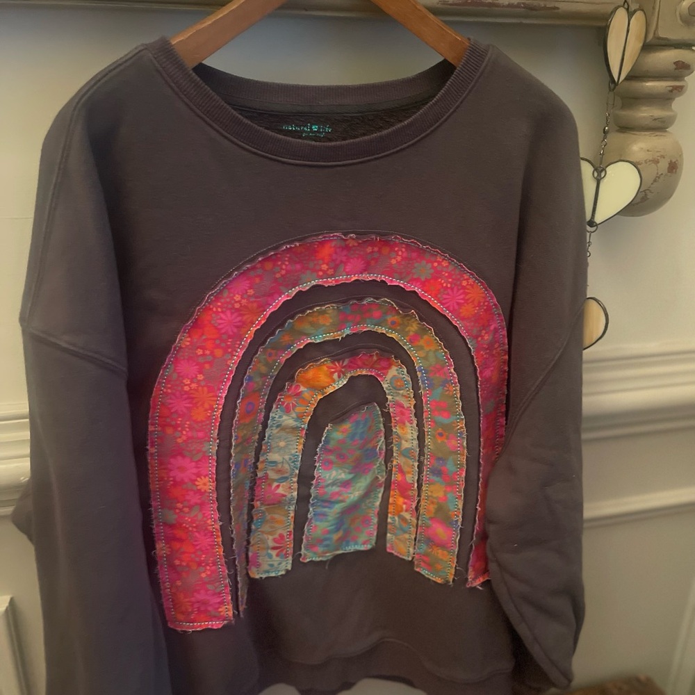 NATURAL LIFE oversized charcoal gray Sweatshirt